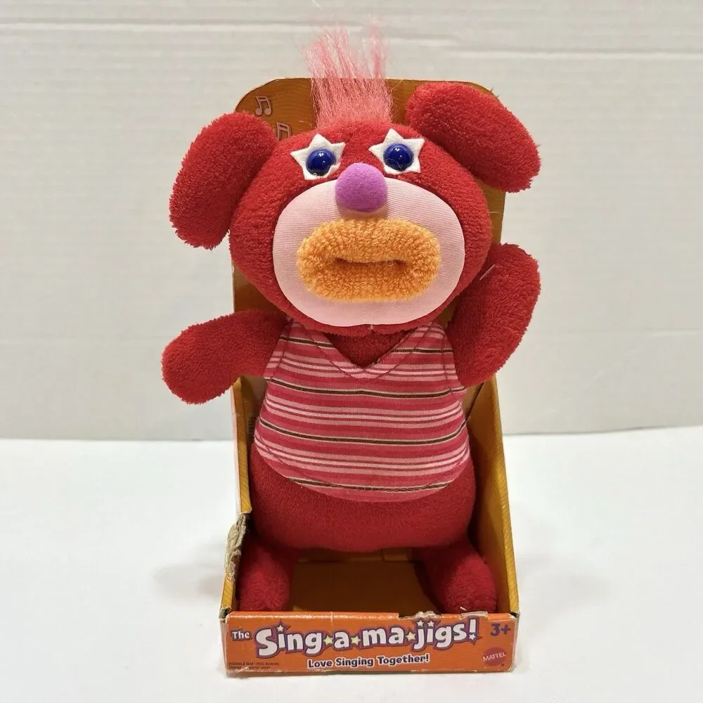 Red Plush The Sing-a-ma-jigs! Love Singing Together Mattel (2010) NOS
